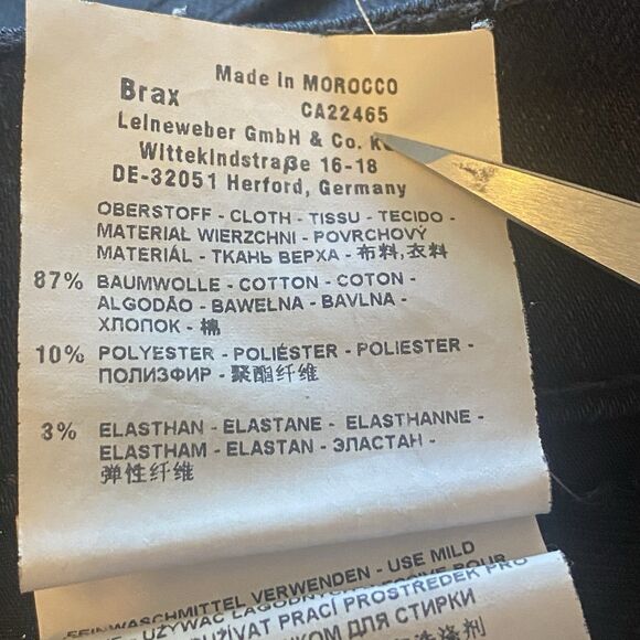 Brax Power Denim Jeans Sara 34x34 Dark Navy Made in Morocco Cotton Stretch - Picture 6 of 15